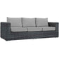 Summon Outdoor Patio Sunbrella Sofa in Canvas by Modway