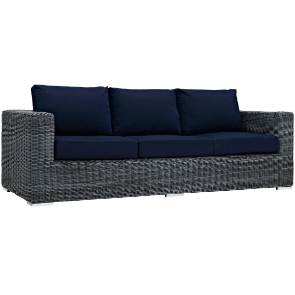 Summon Outdoor Patio Sunbrella Sofa in Canvas by Modway