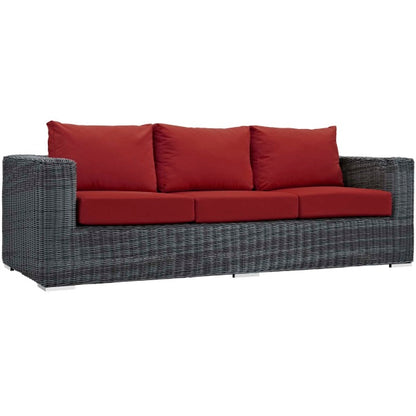 Summon Outdoor Patio Sunbrella Sofa in Canvas by Modway