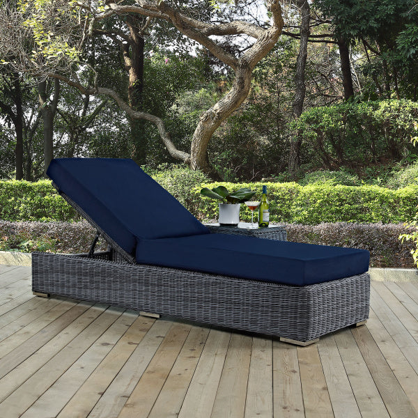 Summon Outdoor Patio Sunbrella Chaise Lounge by Modway