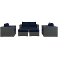 Sojourn 5 Piece Outdoor Patio Sunbrella Sectional Set by Modway