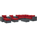Summon 10 Piece Outdoor Patio Sunbrella Sectional Set by Modway