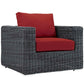 Summon 3 Piece Outdoor Patio Sunbrella Sectional Set by Modway