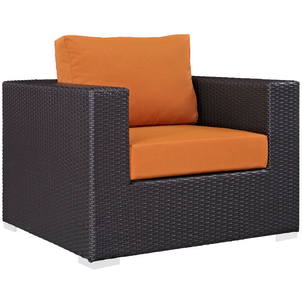 Convene Outdoor Patio Armchair in Espresso by Modway