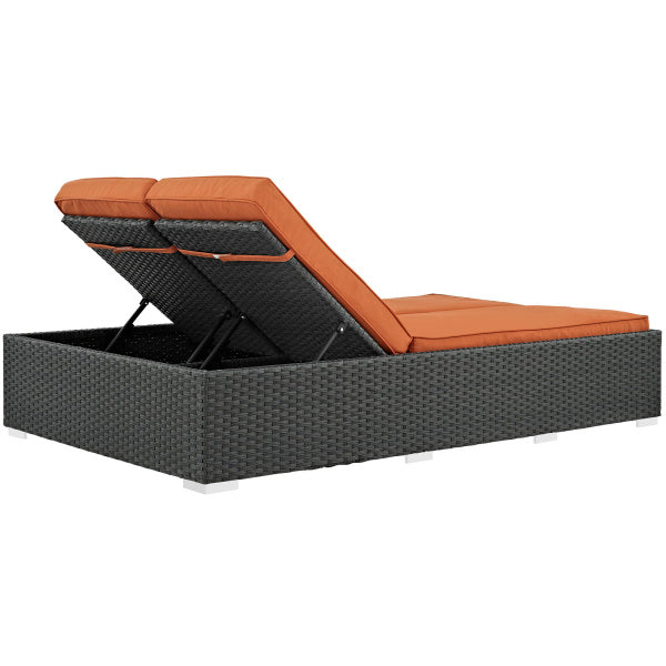 Sojourn Outdoor Patio Sunbrella Double Chaise by Modway
