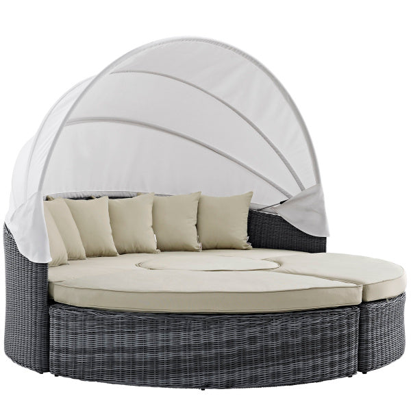 Summon Canopy Outdoor Patio Sunbrella Daybed by Modway