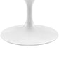 Lippa 48" OvalShaped Wood Top Coffee Table White by Modway