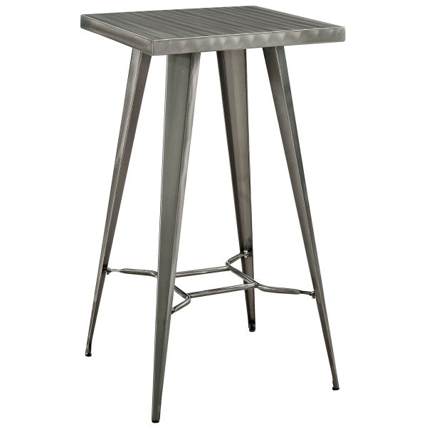 Direct Metal Bar Table in Gunmetal By Modway