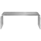 Pipe 47" Stainless Steel Bench Silver by Modway