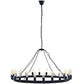 Teleport 52" Chandelier Brown in Black by Modway