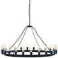 Teleport 52" Chandelier Brown in Black by Modway