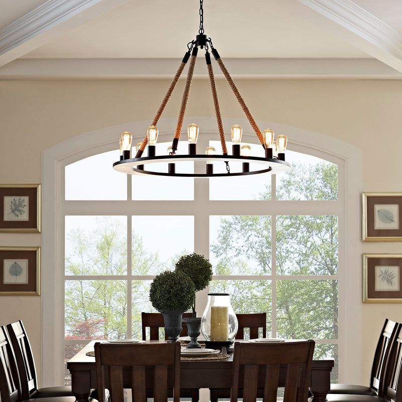 Encircle Chandelier Brown by Modway