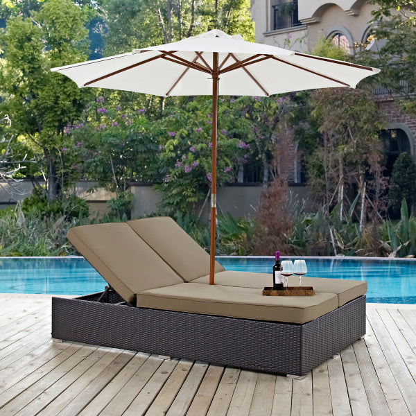 Convene Double Outdoor Patio Chaise by Modway