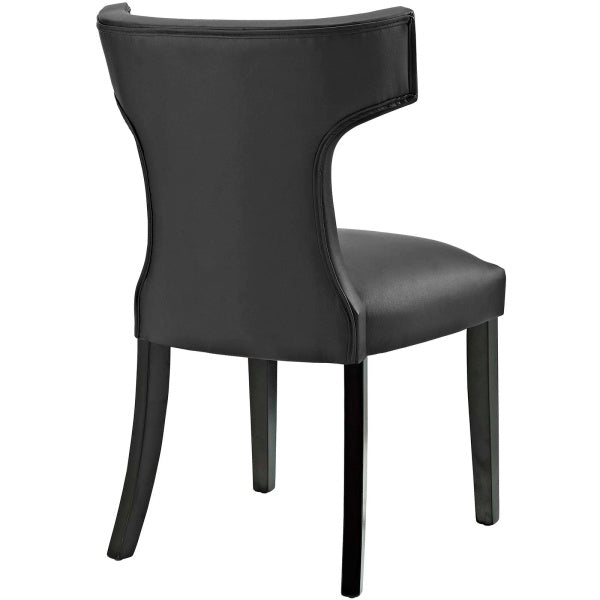 Curve Vegan Leather Dining Chair By Modway