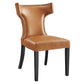 Curve Vegan Leather Dining Chair By Modway