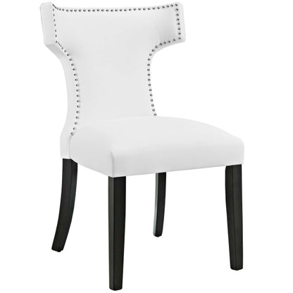 Curve Vegan Leather Dining Chair By Modway