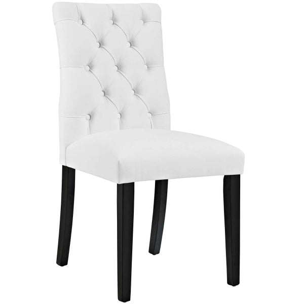 Duchess Button Tufted Vegan Leather Dining Chair By Modway