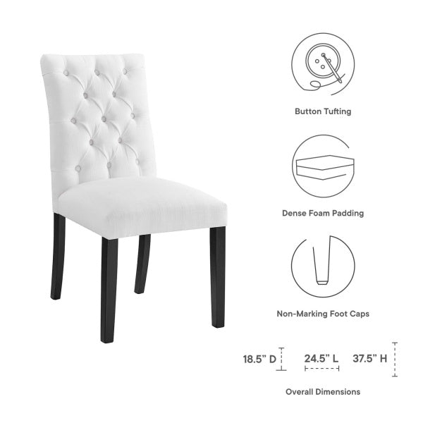 Duchess Button Tufted Fabric Dining Chair By Modway