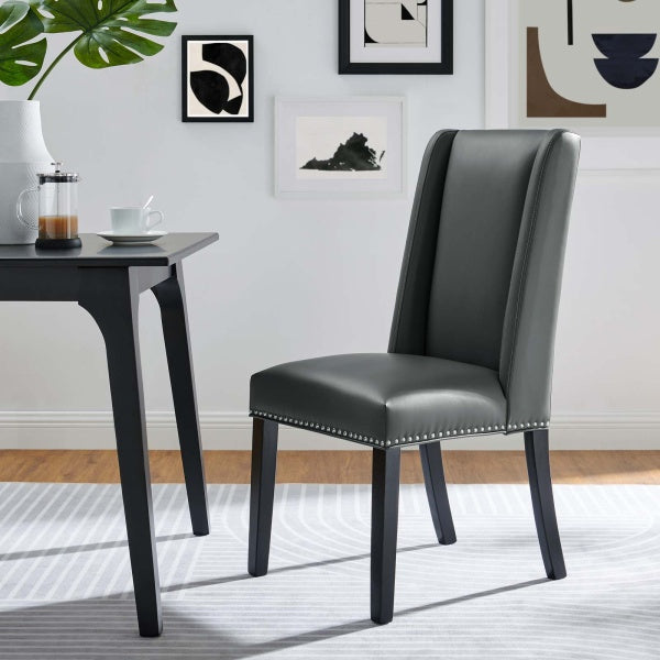 Baron Vegan Leather Dining Chair By Modway