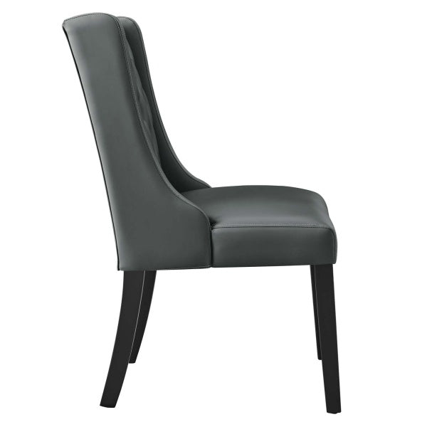 Baronet Button Tufted Vegan Leather Dining Chair By Modway