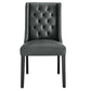 Baronet Button Tufted Vegan Leather Dining Chair By Modway