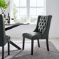 Baronet Button Tufted Vegan Leather Dining Chair By Modway