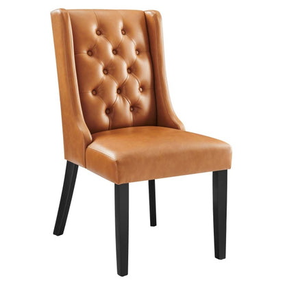 Baronet Button Tufted Vegan Leather Dining Chair By Modway