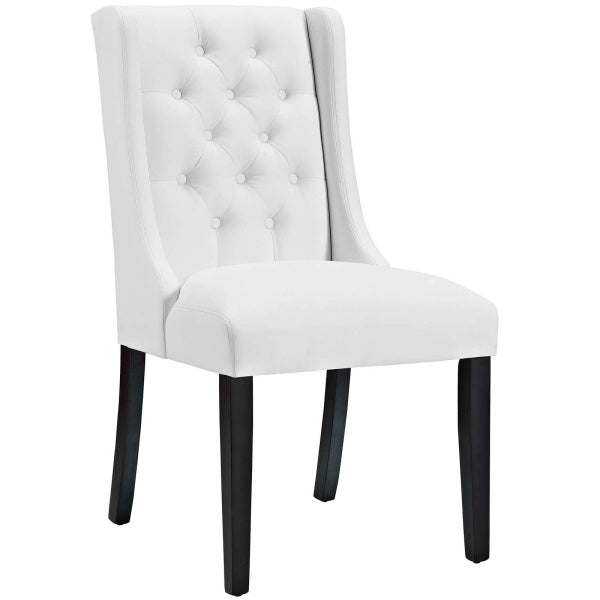 Baronet Button Tufted Vegan Leather Dining Chair By Modway