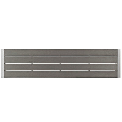 Shore Outdoor Patio Aluminum Bench Silver Gray by Modway