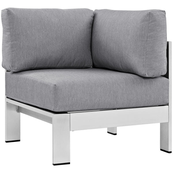 Shore Outdoor Patio Aluminum Corner Sofa by Modway