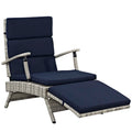 Envisage Chaise Outdoor Patio Wicker Rattan Lounge Chair in Light by Modway