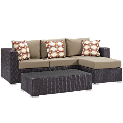 Convene 3 Piece Outdoor Patio Sofa Set by Modway
