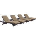 Convene Chaise Outdoor Patio Set of 4 by Modway