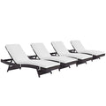 Convene Chaise Outdoor Patio Set of 4 by Modway