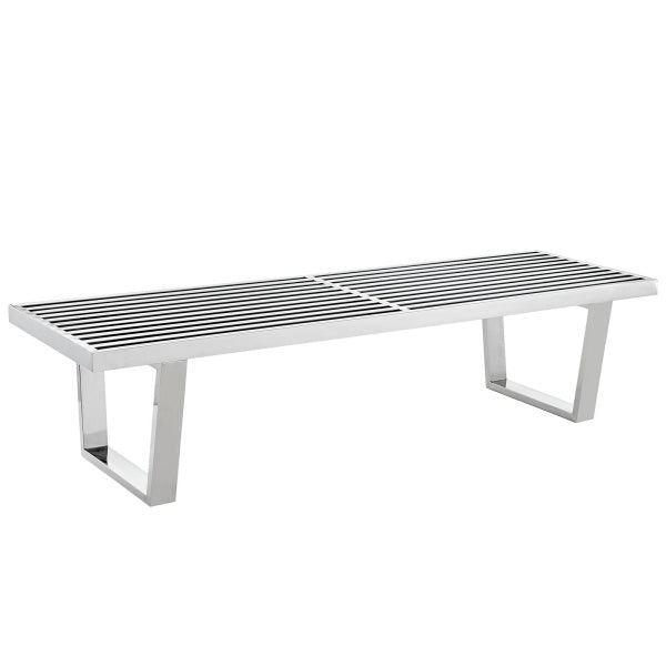 Sauna 5' Stainless Steel Bench By Modway