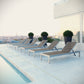 Shore Chaise Outdoor Patio Aluminum Set of 6 Silver Gray by Modway