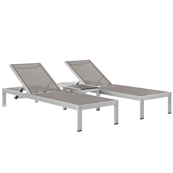 Shore 3 Piece Outdoor Patio Aluminum Set by Modway