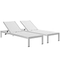 Shore Chaise Outdoor Patio Aluminum Set of 2 by Modway