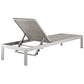 Shore 3 Piece Outdoor Patio Aluminum Set Silver Gray by Modway