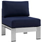 Shore 5 Piece Outdoor Patio Aluminum Sectional Sofa Set by Modway