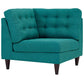 Empress Upholstered Fabric Corner Sofa by Modway