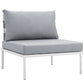 Harmony 8 Piece Outdoor Patio Aluminum Sectional Sofa Set | Polyester by Modway