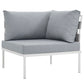 Harmony 8 Piece Outdoor Patio Aluminum Sectional Sofa Set | Polyester by Modway