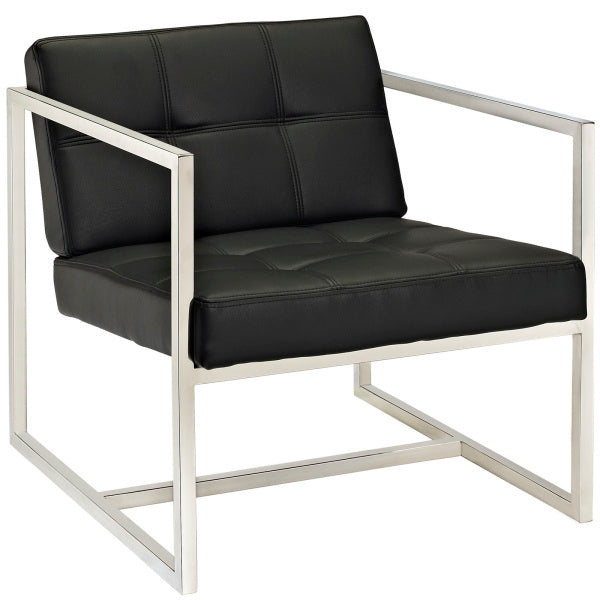 Hover Upholstered Vinyl Lounge Chair by Modway