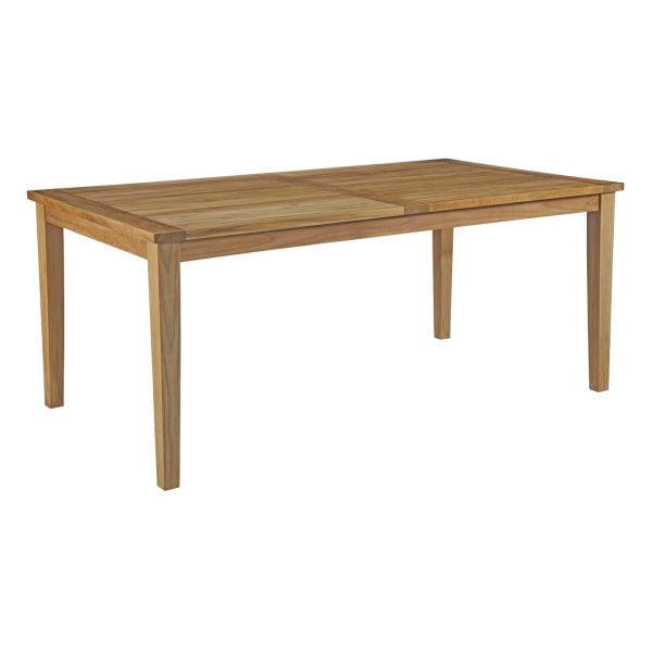 Marina Outdoor Patio Teak Dining Table Natural By Modway