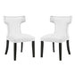 Curve Dining Side Chair Vinyl Set of 2 by Modway