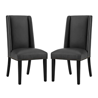 Baron Dining Chair Vinyl Set of 2 By Modway