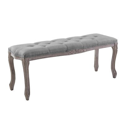 Regal Vintage French Upholstered Fabric Bench by Modway