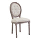Arise Vintage French Upholstered Fabric Dining Side Chair by Modway