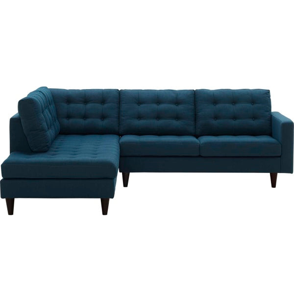 Empress 2 Piece Upholstered Fabric Left Facing Bumper Sectional by Modway